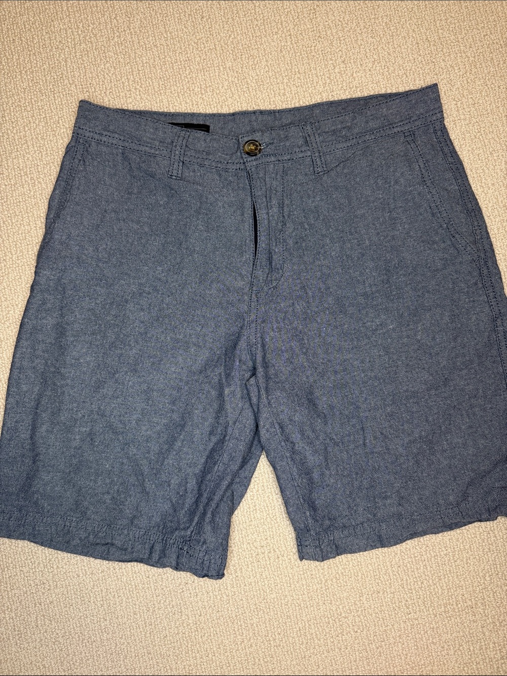 14th & Union Men's Chambray Blue Flat-Front Shorts